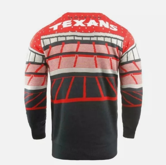 NFL Houston Texans Football Light Up Bluetooth Ugly Sweater S - Picture 2 of 9